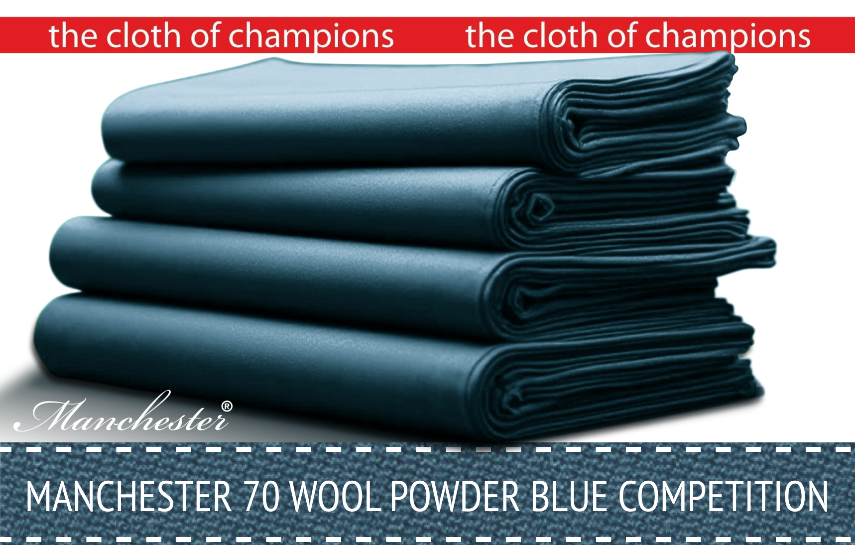 Расширяем палитру цветов сукна Manchester 70. Powder Blue Competition уже в продаже!