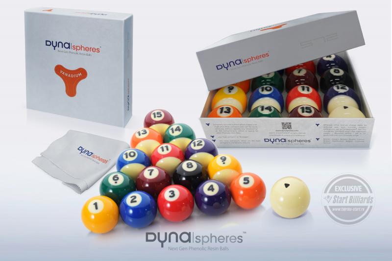 Новые бильярдные шары Dyna | spheres ™ для пула – Vanadium Pool NEXT GEN 57,2 мм.