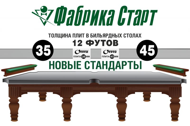 Сланец Orero 35 мм вместо 30 мм. Новые стандарты в производстве 12 футовых бильярдных столов!