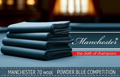 Расширяем палитру цветов сукна Manchester 70. Powder Blue Competition уже в продаже!